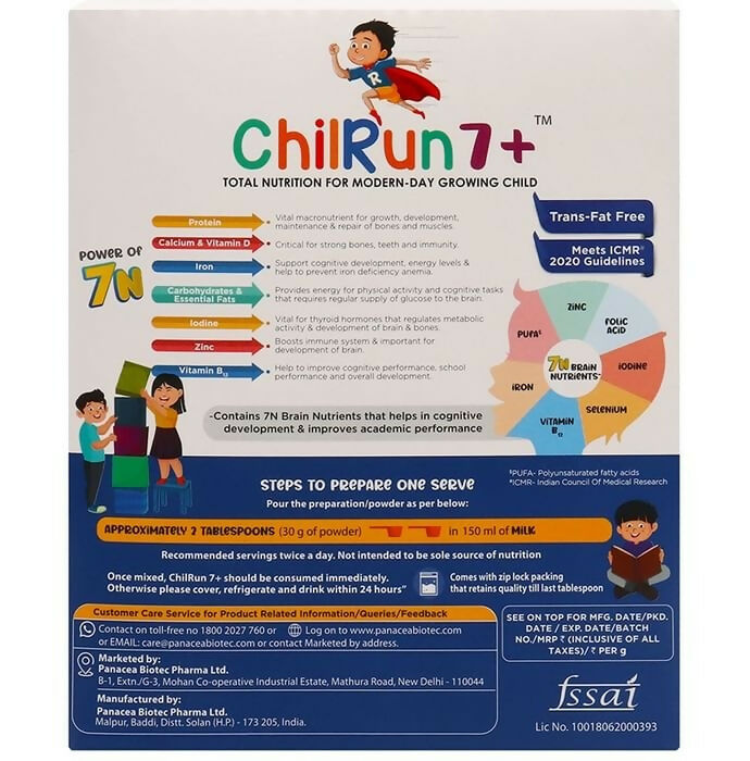 Chilrun 7+ Drink with Almond & Oats For Modern Day Growing Children Chocolate Chilrun
