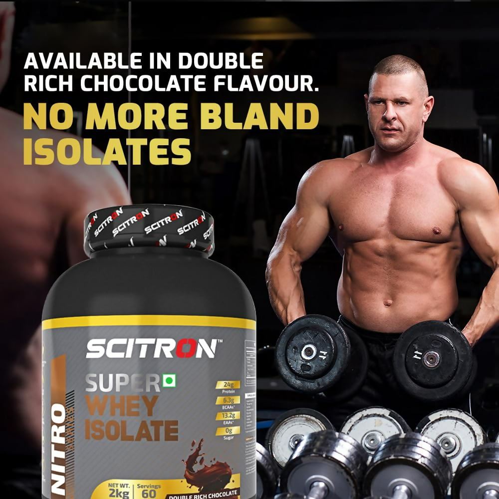 Scitron Super Whey Isolate Protein Powder - Double Rich Chocolate Scitron