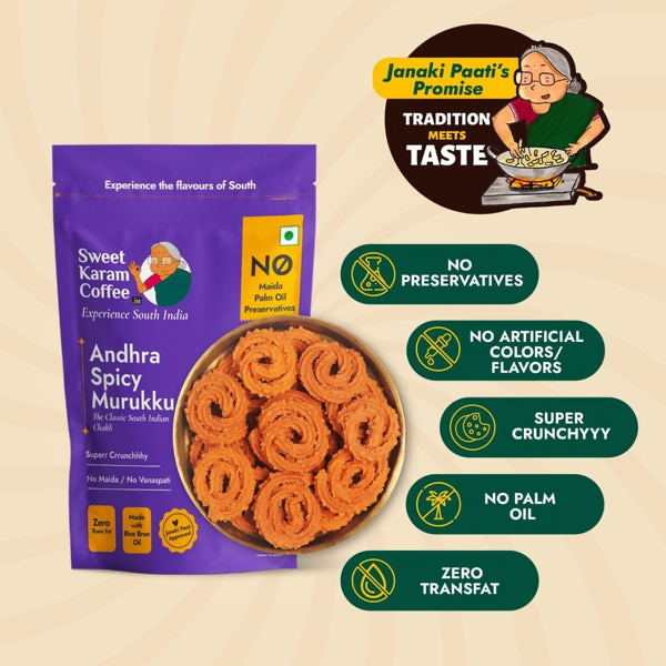Sweet Karam Coffee Andhra Murukku (Classic Crunch) Sweet Karam Coffee