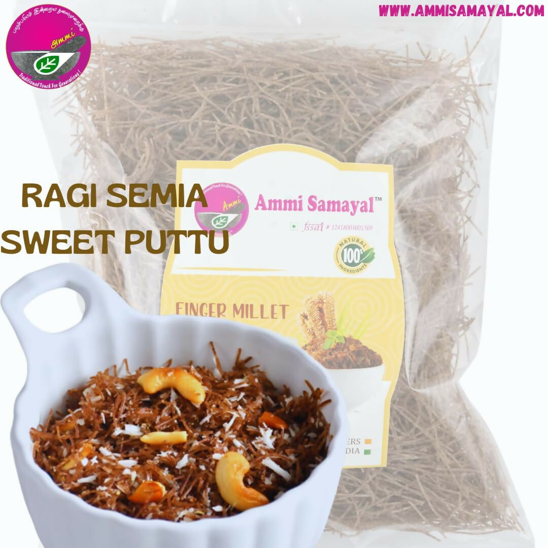 Ammi Samayal Ragi Vermicelli (Semiya/Sevai) and Natural Jaggery Combo Ammi Samayal