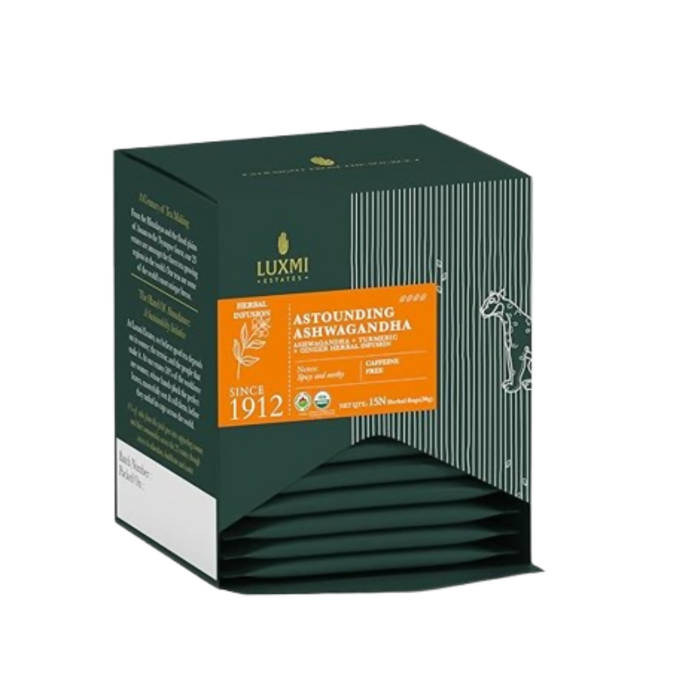 Luxmi Estates Astounding Ashwagandha – Certified Organic Herbal Infusion - Dista