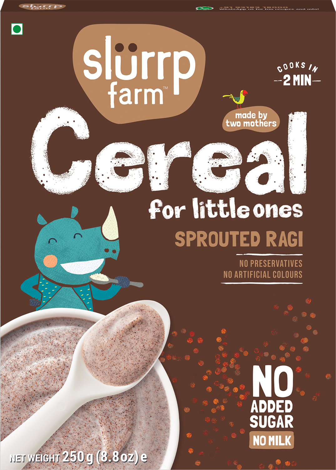 Slurrp Farm Sprouted Ragi Cereal For Little ones - Safuron