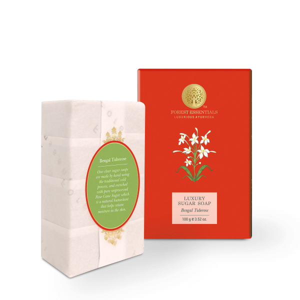Forest Essentials Luxury Sugar Soap Bengal Tuberose - Safuron