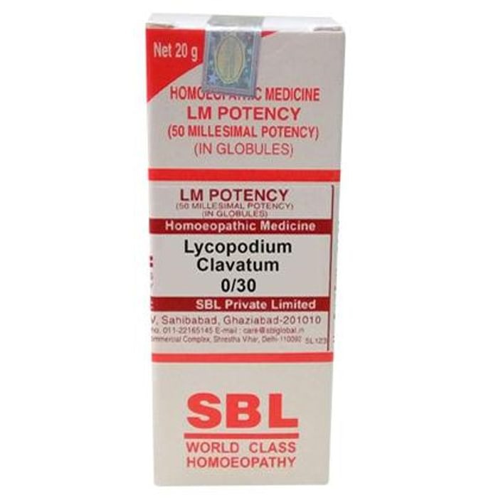 SBL Homeopathy Lycopodium Clavatum LM Potency - Safuron