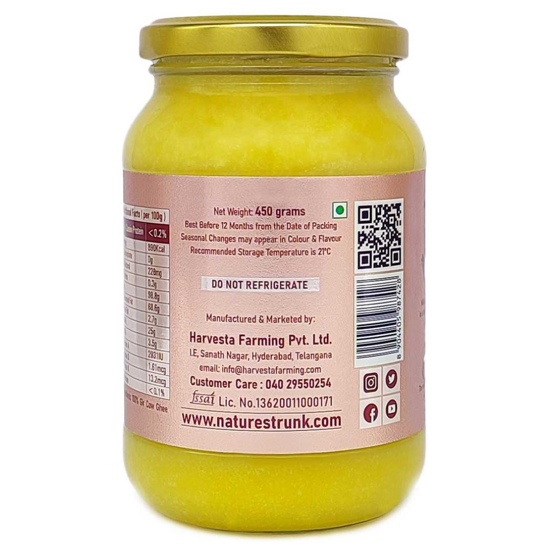 Nature's Trunk A2 Gir Cow Ghee - A2 Desi Gir Cow Ghee, Desi Ghee, Pure A2 Cow Ghee, free-grazing Grass-fed A2 Desi Ghee Nature's Trunk