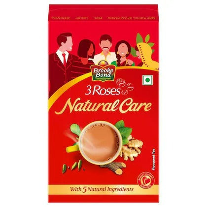 Brooke Bond 3 Roses Natural CareTea With Goodness of 5 Natural Ingredients and Ayurvedic Herbs Brooke Bond