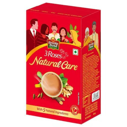 Brooke Bond 3 Roses Natural CareTea With Goodness of 5 Natural Ingredients and Ayurvedic Herbs Brooke Bond