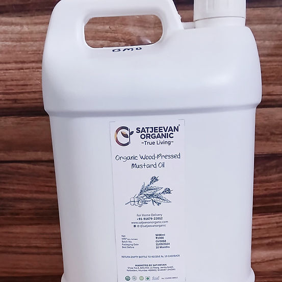Satjeevan Organic Wood-Pressed Mustard Oil - Safuron