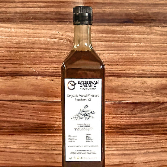Satjeevan Organic Wood-Pressed Mustard Oil - Safuron