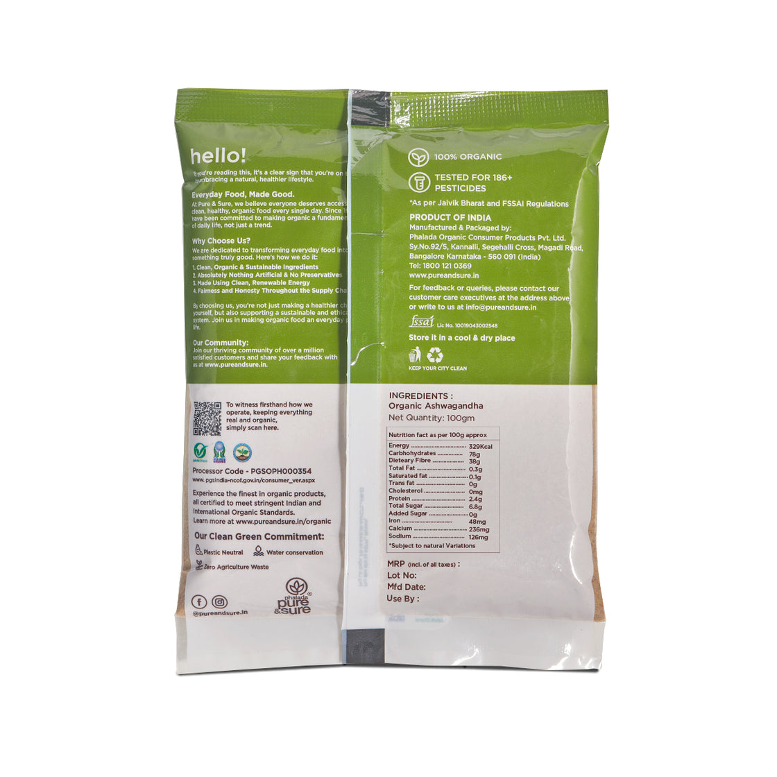 Pure & Sure Organic Superfood+ Aswanganda Powder Pure & Sure