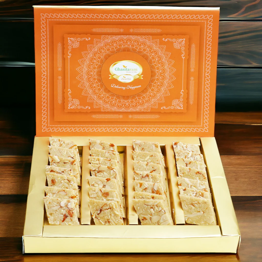 Ghasitaram Sugarfree Pure Kaju Katlis Sweet Box - Safuron