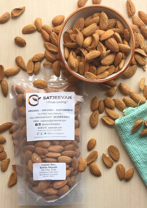 Satjeevan Organic Raw Badam Almonds Satjeevan