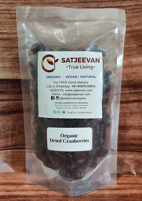 Satjeevan Organic Dried Cranberries Satjeevan