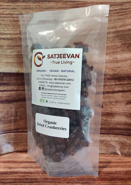 Satjeevan Organic Dried Cranberries Satjeevan