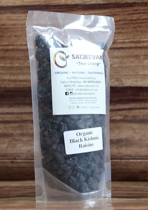 Satjeevan Organic Black Kishmis Raisins Satjeevan
