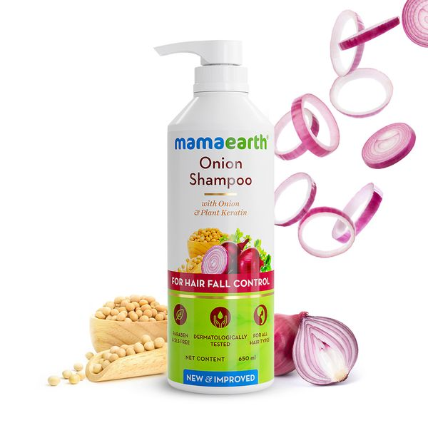 Mamaearth Onion Shampoo For Hair Fall Care - Safuron