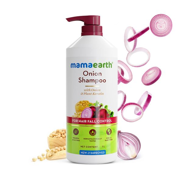 Mamaearth Onion Shampoo For Hair Fall Care - Safuron