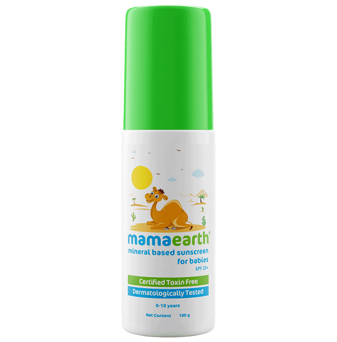 Mamaearth Mineral Based Baby Sunscreen For Protects from UV Rays & Deeply Nourishing & Soothing - Safuron