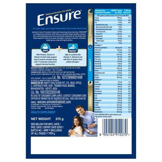 Ensure Nutritional Powder Chocolate Flavour Ensure