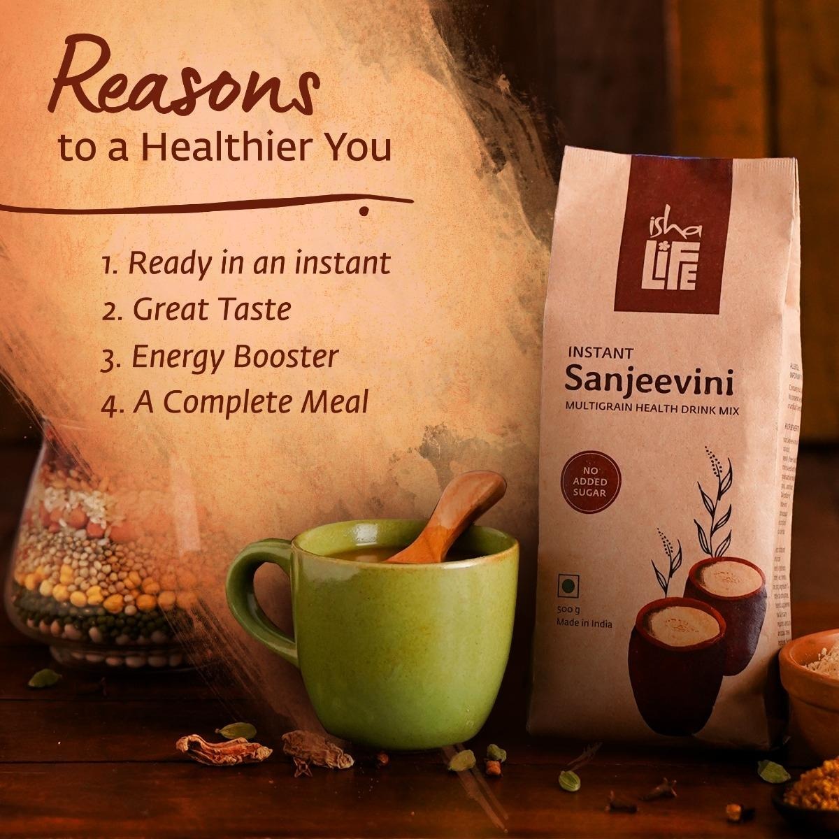 Isha Life Instant Sanjeevini Multigrain Health Drink Isha Life