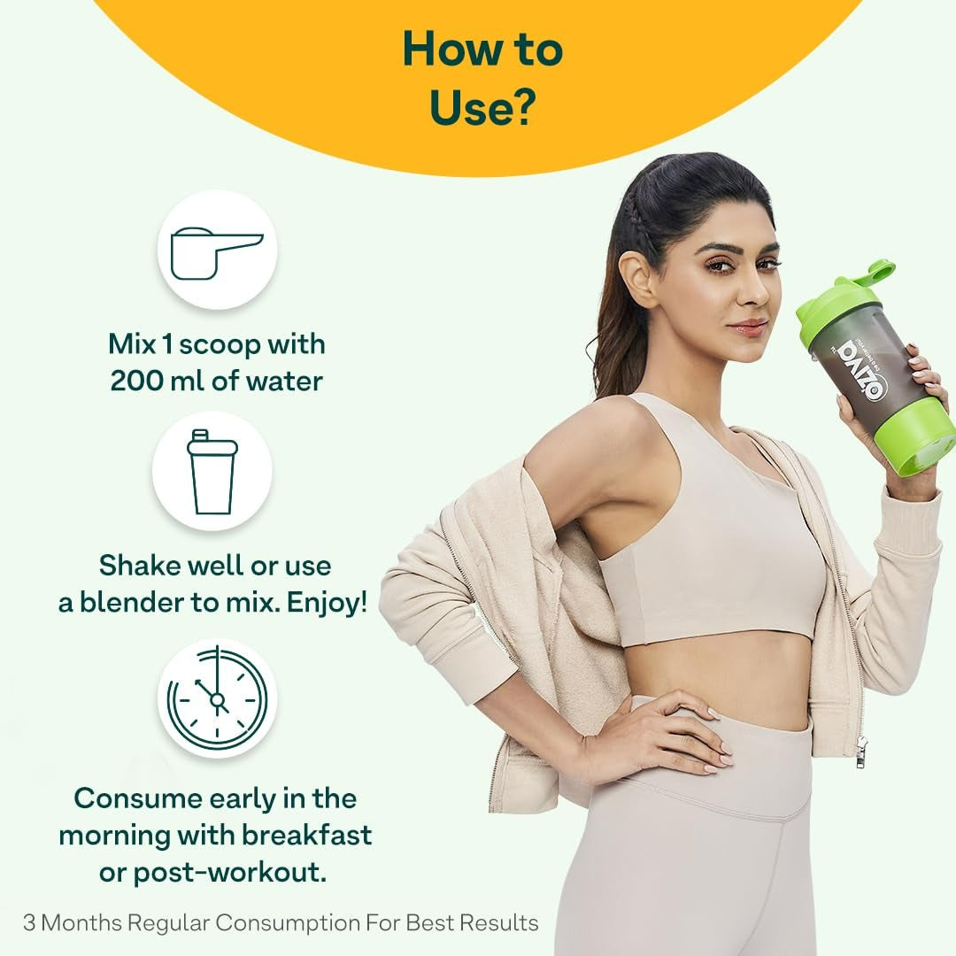 OZiva Protein & Herbs for Women - Protein Powder to Reduce Body Fat, Manage Weight & Metabolism, No Added Sugar OZiva