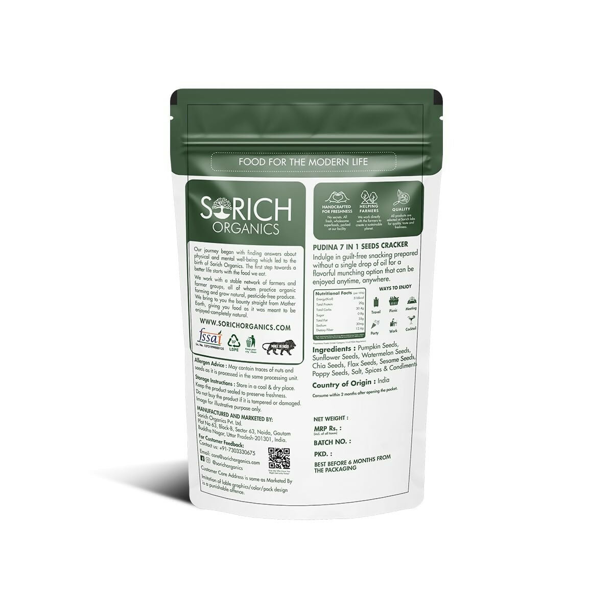 Sorich Organics Pudina 7-in-1 Seeds Cracker Sorich