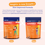 Gritzo SuperMilk Height+ Health Drink for 10-12y Girls - Double Chocolate Flavor Gritzo