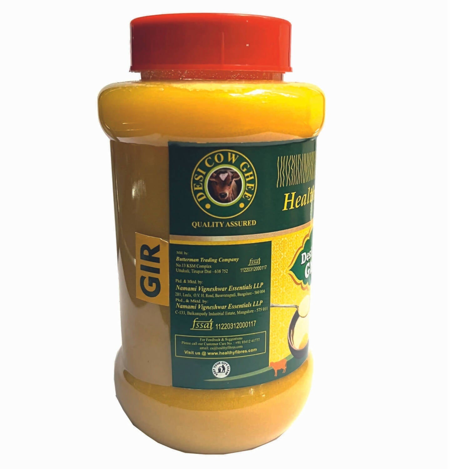 Healthy Fibres Desi Cow Ghee | Cultured Cow Desi Ghee | Premium & Certified Ghee Healthy Fibres