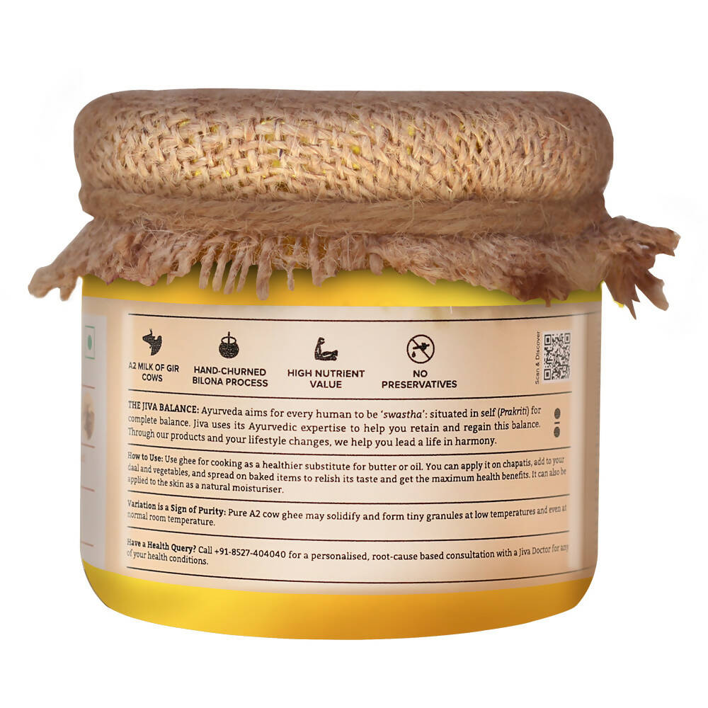 Jiva Ayurveda A2 Gir Desi Cow Ghee | Desi Gir Cow Ghee | Pure and Natural Ghee From A2 Cow Milk Jiva Ayurveda