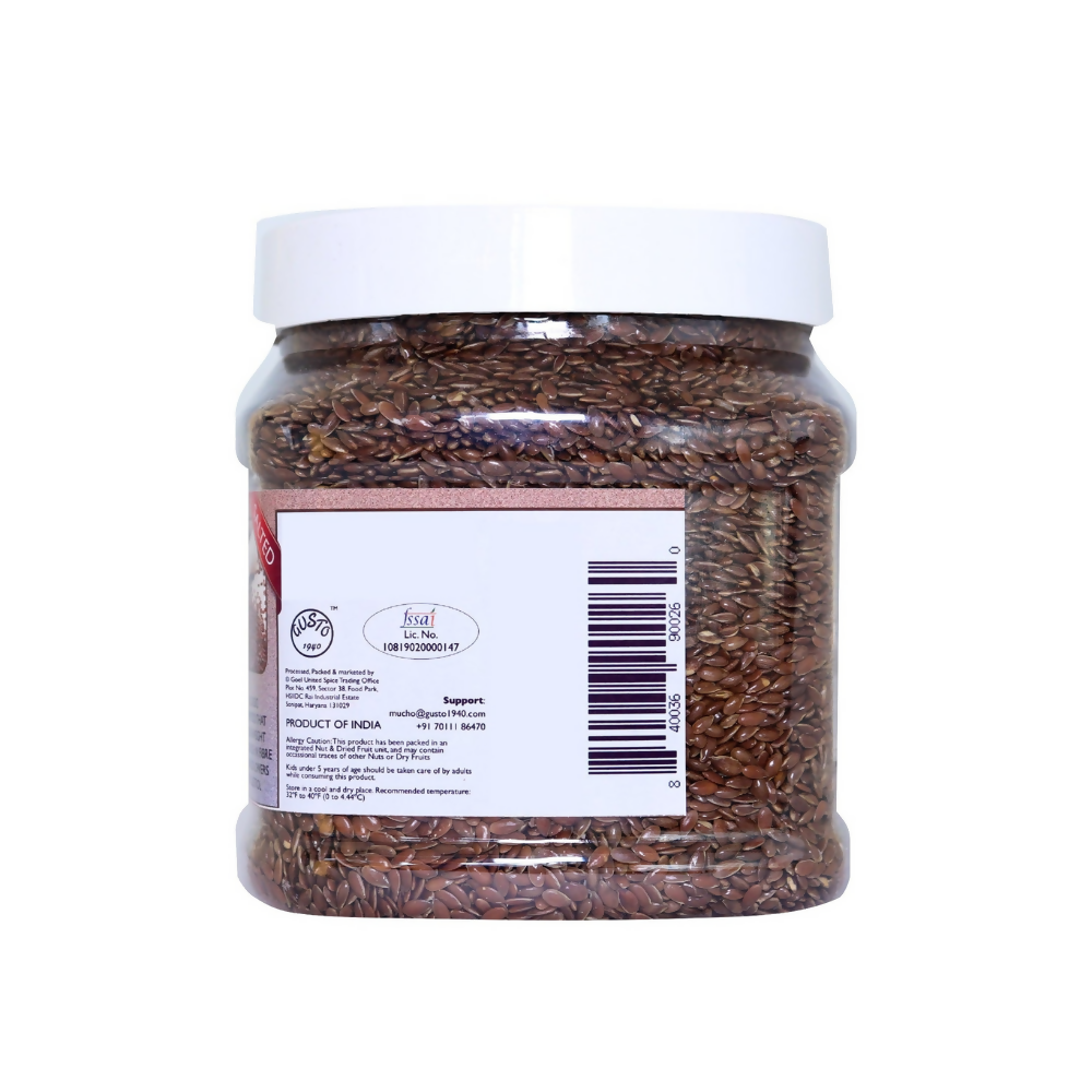 Tassyam Organics Salted Flax Seeds - Jar Tassyam Organics