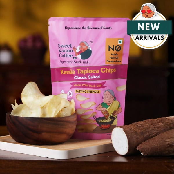 Sweet Karam Coffee Kerala Tapioca Chips - Rock Salt (Fasting Special) Sweet Karam Coffee