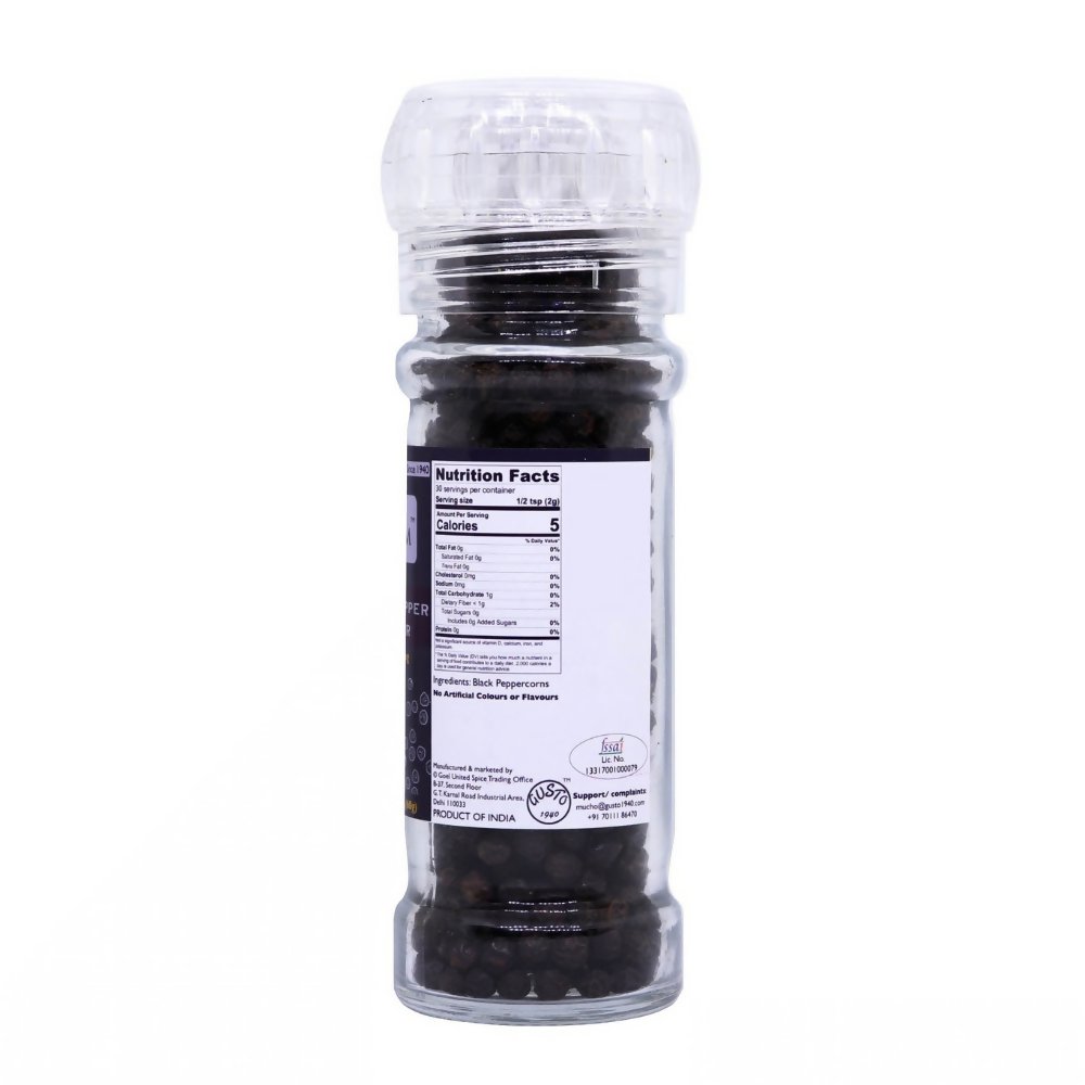 Tassyam Organics Black Pepper Grinder Bottle Tassyam Organics