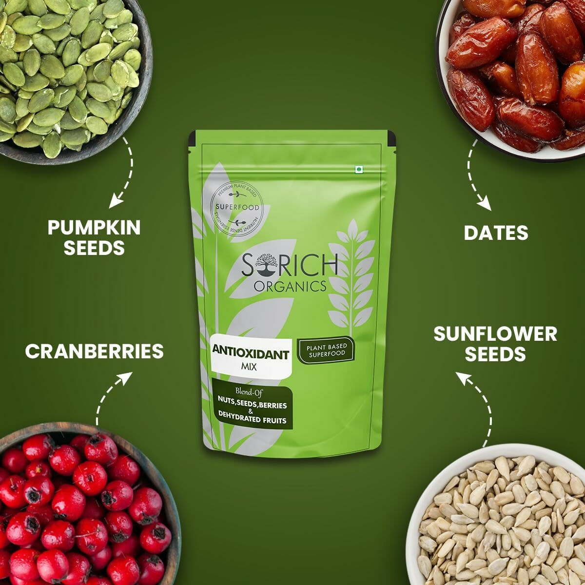 Sorich Organics Antioxidant Mix Nut Seed Berries Sorich