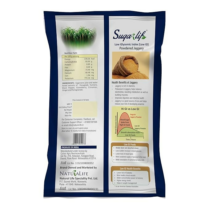 Sugarlif Low GI Jaggery Powder Sugarlif