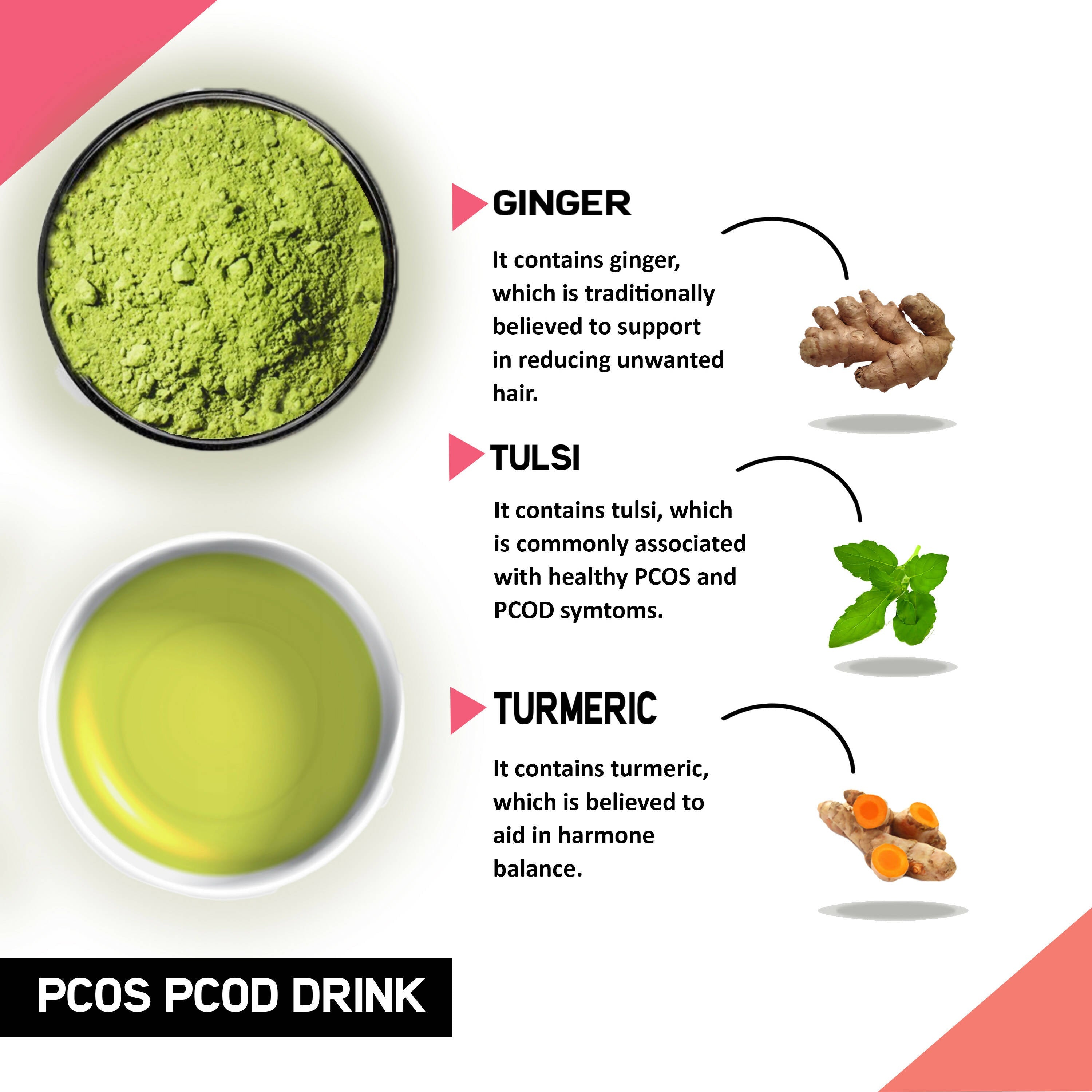 Just Vedic PCOS PCOD Support Drink Mix Just Vedic