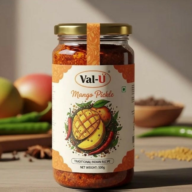 Val-U Organics Mango Pickle (Aam Ka Achaar) - Dista