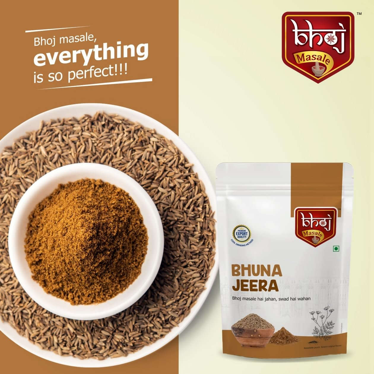 Bhoj Masale Fresh and Natural Roasted Cumin Powder Bhoj Masale