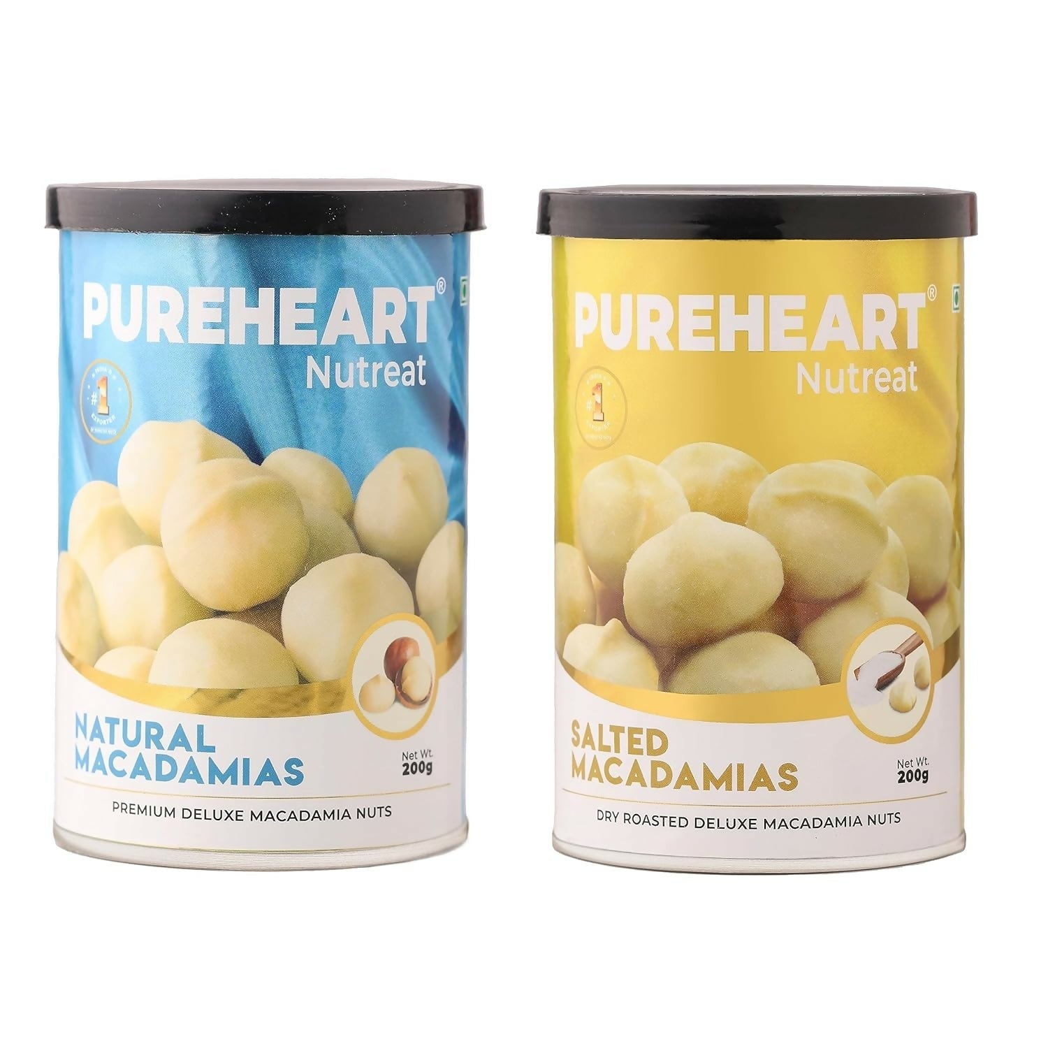 Pureheart Nutreat Combo of Natural Macadamia and Salted Roasted Macadamia - Safuron
