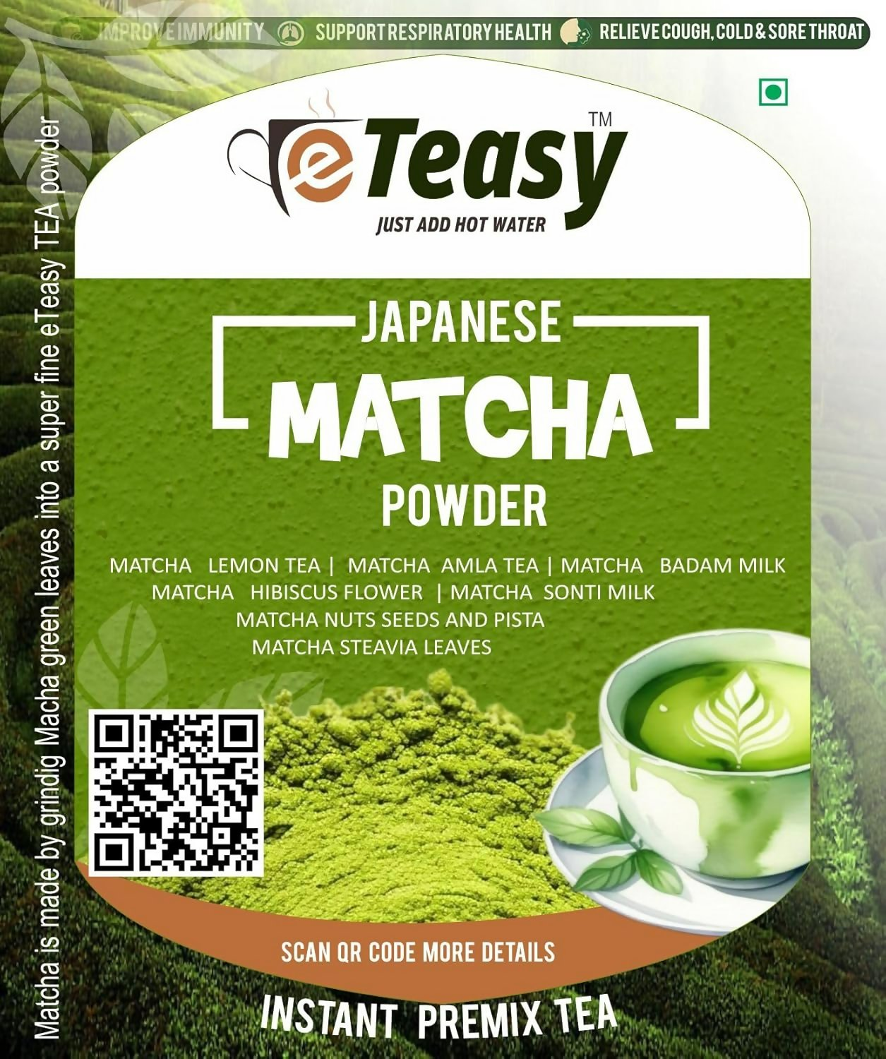 Eteasy Matcha Badam Honey Mix Milk Drink Kashmiri Kesar Saffron Mix Powder Eteasy
