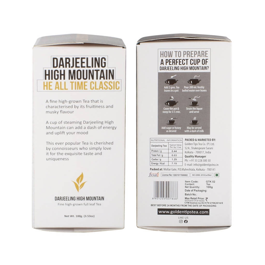 Golden Tips High Mountain Fine Darjeeling Loose Leaf Tea Golden Tips