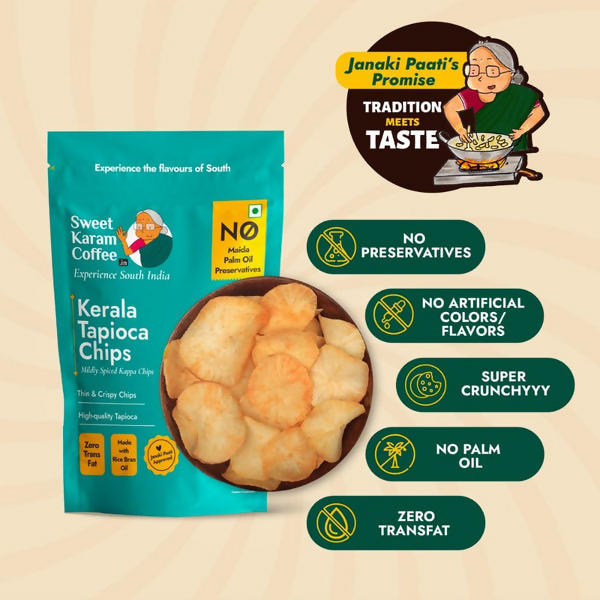 Sweet Karam Coffee Kerala Tapioca (Kappa) Chips Sweet Karam Coffee