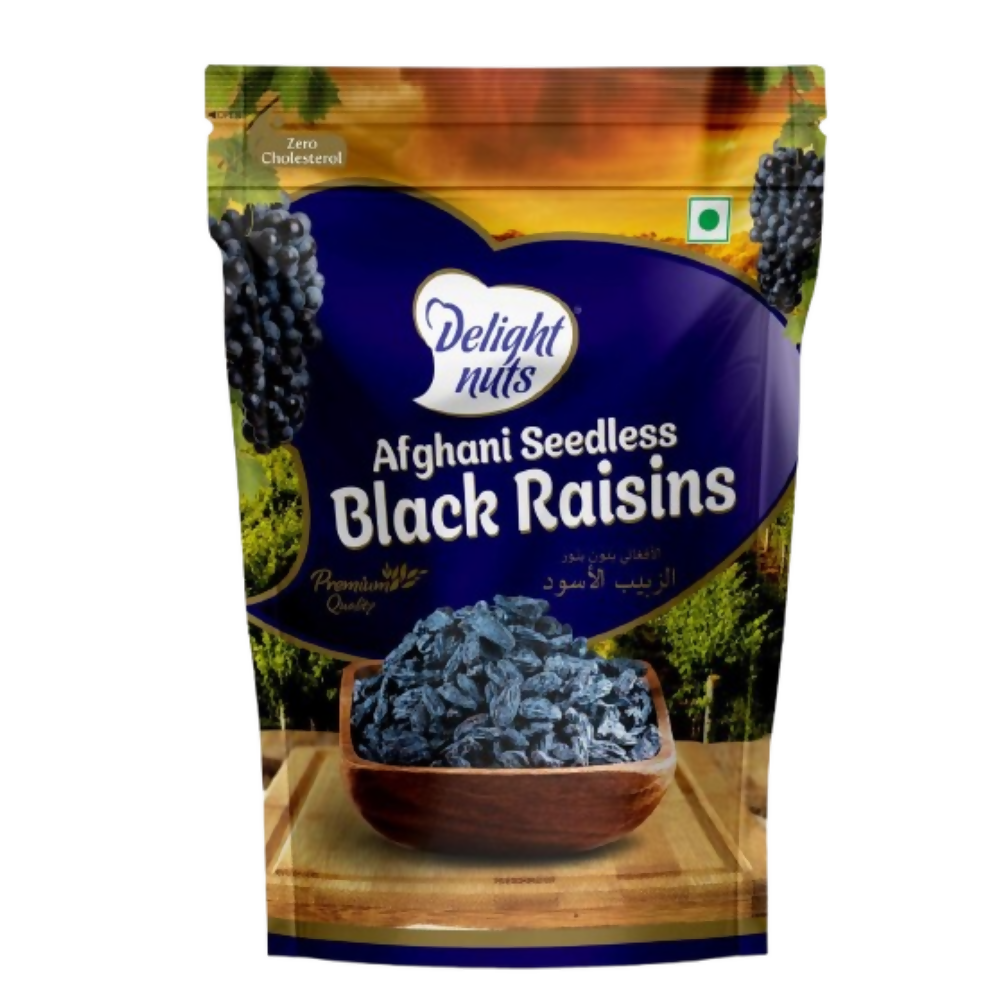 Delight nuts Afghani Seedless Black Raisins - Dista
