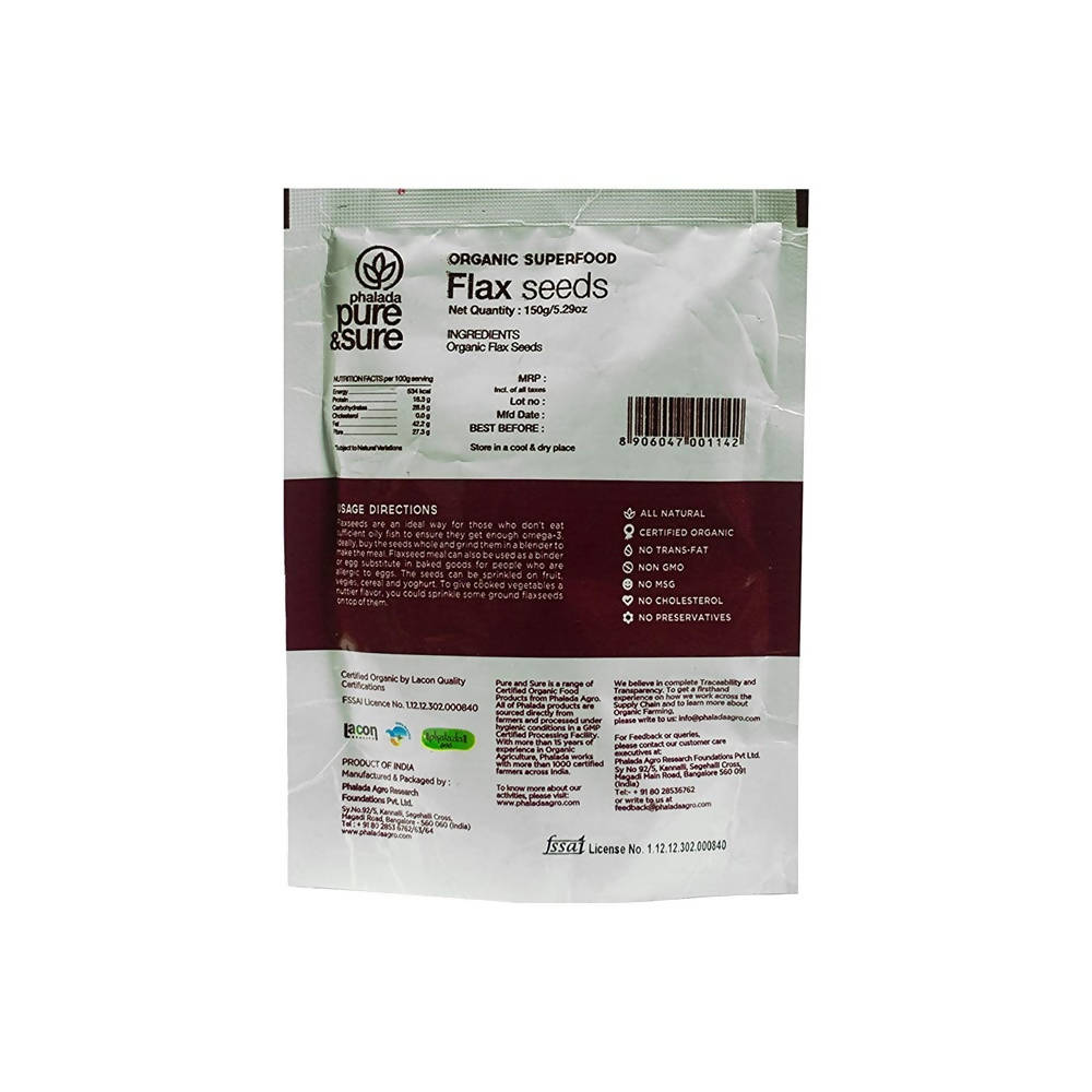 Pure & Sure Organic Superfood+ Flax Seeds Pure & Sure