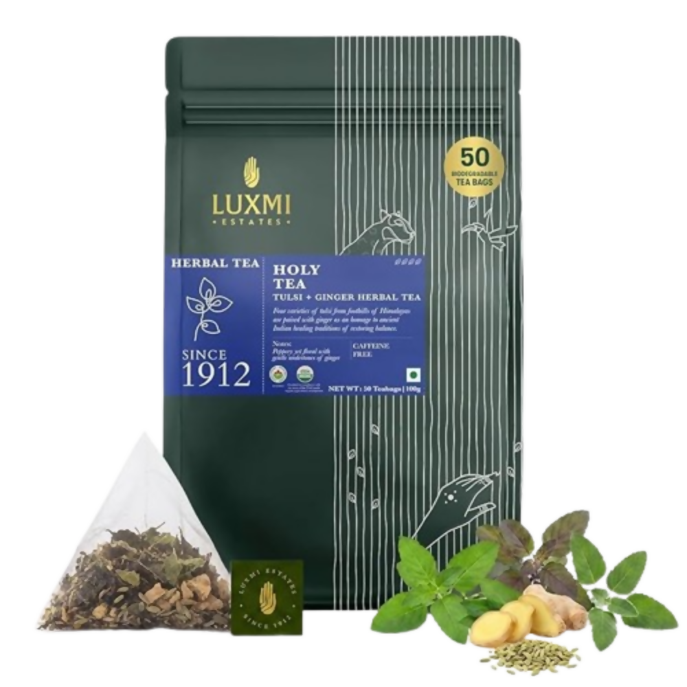 Luxmi Estates Holy Tea Tin - Tulsi Herbal Infusion - Dista