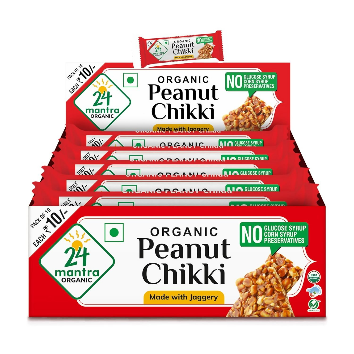 24 Mantra Organic Peanut Chikki 24 Mantra Organic