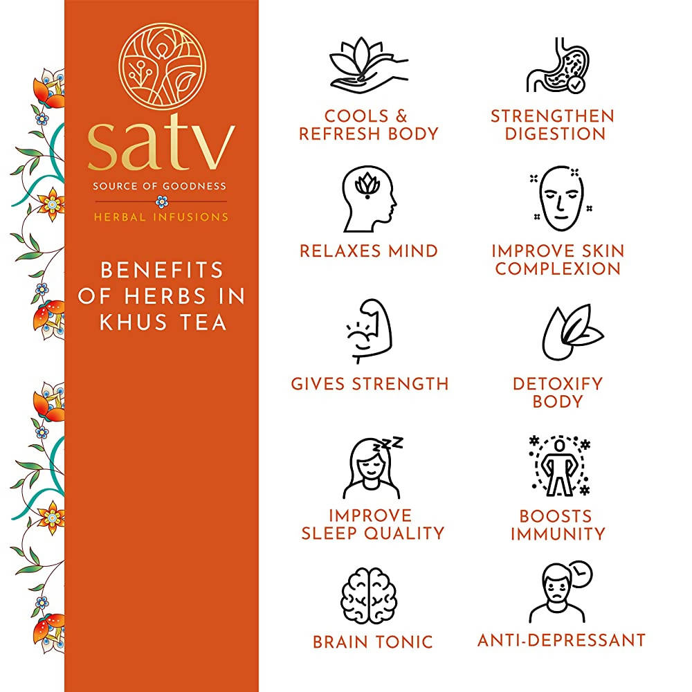 Satv Koolant Khus Herbal Infusion Tea Satv Source of Goodness
