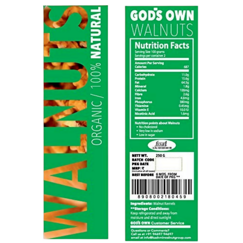 Go Kashmiri Extra Light Broken Walnut Kernels Without Shells Go