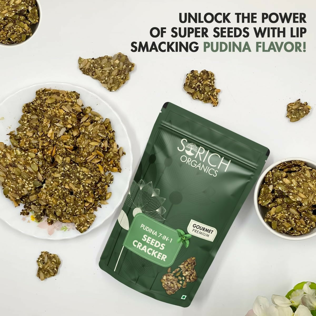 Sorich Organics Pudina 7-in-1 Seeds Cracker Sorich