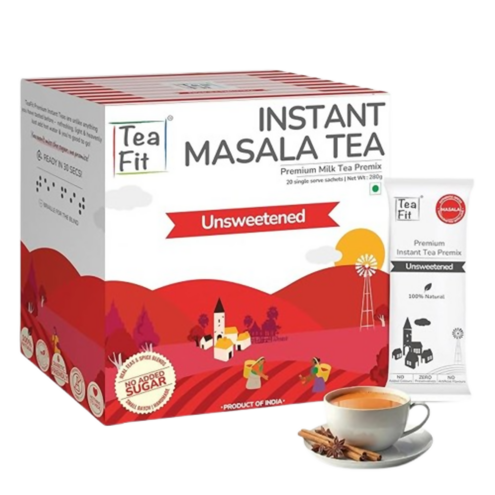 TeaFit Premium NO SUGAR Instant Masala Tea Premix - Safuron