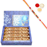 Ghasitaram Chocolate Kaju Katli With Pearl Beads Rakhi Ghasitaram